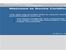 Tablet Screenshot of certinfo.roche.com